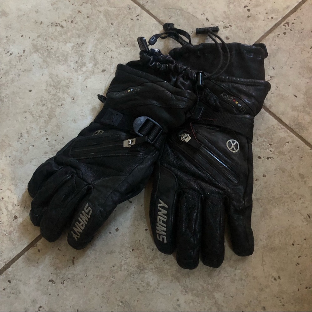 $150 Swany TriPlex Leather Men’s Ski Winter Gloves Sz S